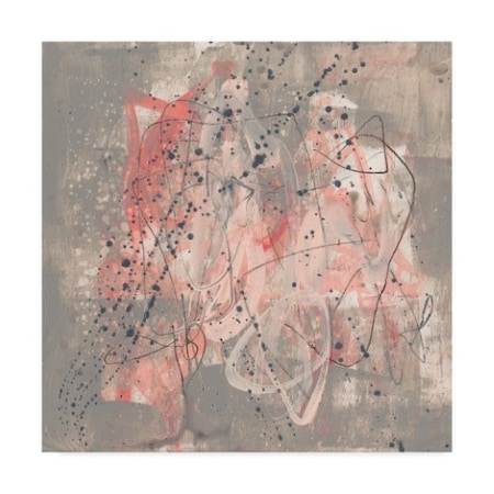 Jennifer Goldberger 'Blush Kinesis I' Canvas Art,18x18